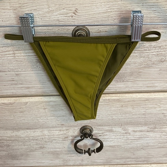 Tribe Kelly, The Second String Bikini Bottoms, Color: Avocado, Size XS - Picture 1 of 6